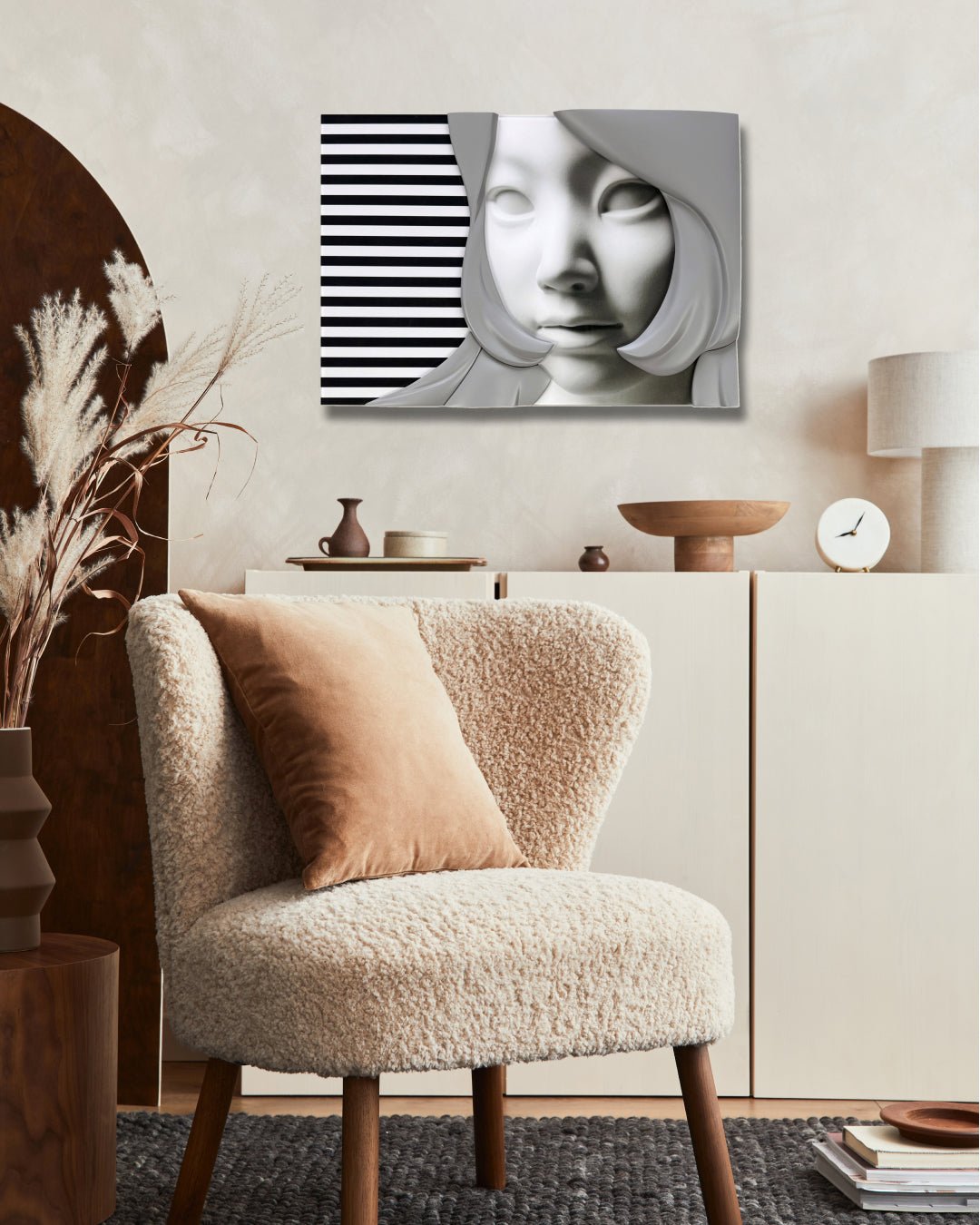 korean art, Camouflaged selves Crop(gray) - DOKHBI ARTWORKS Kim Min Kyoung Mixed Media