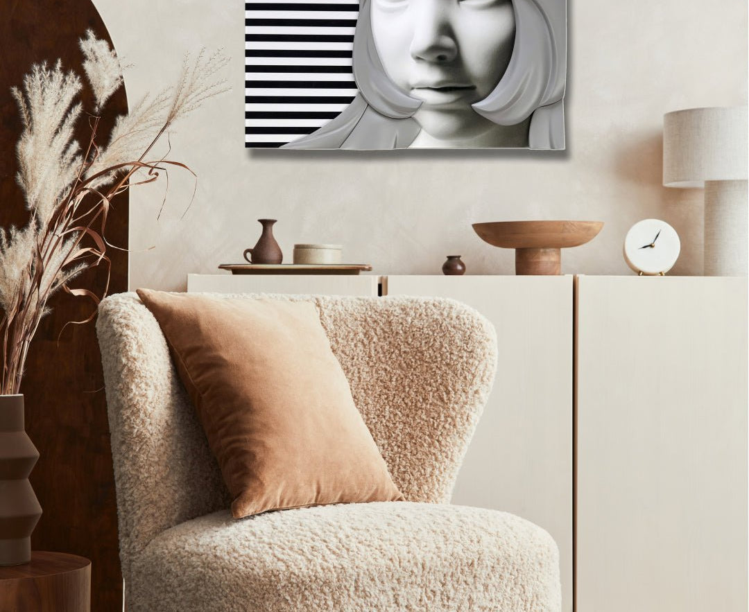 korean art, Camouflaged selves Crop(gray) - DOKHBI ARTWORKS Kim Min Kyoung Mixed Media