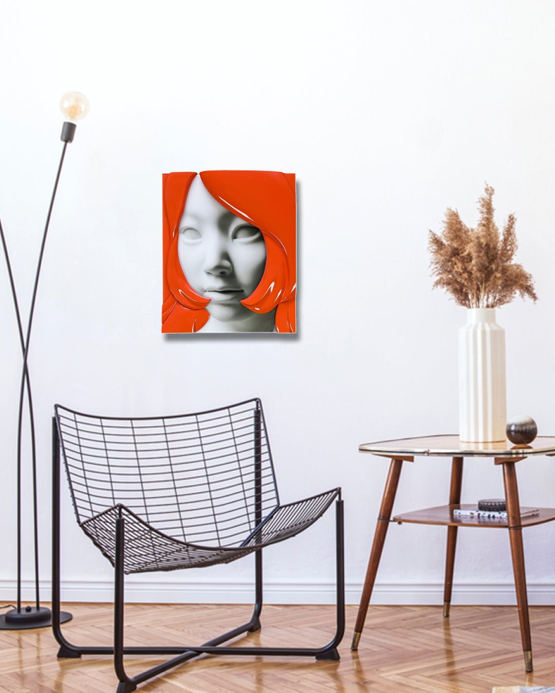 korean art, Camouflaged selves Crop(orange) - DOKHBI ARTWORKS Kim Min Kyoung Mixed Media