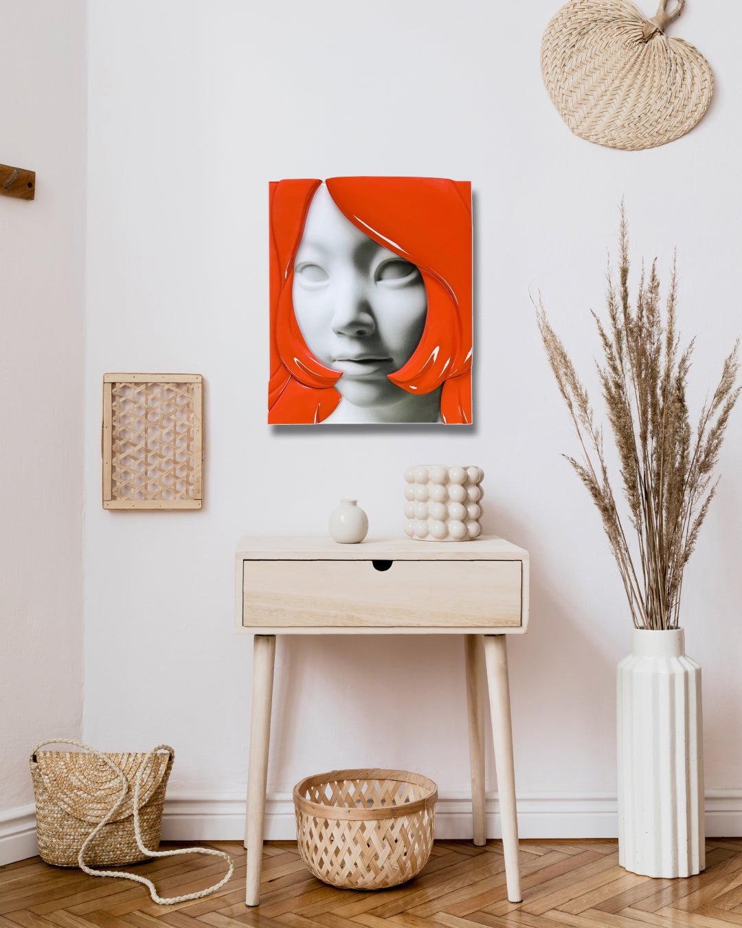 korean art, Camouflaged selves Crop(orange) - DOKHBI ARTWORKS Kim Min Kyoung Mixed Media