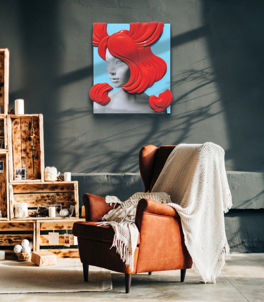 Camouflaged selves cutting hair - DOKHBI ARTWORKS Kim Min Kyoung Mixed Media