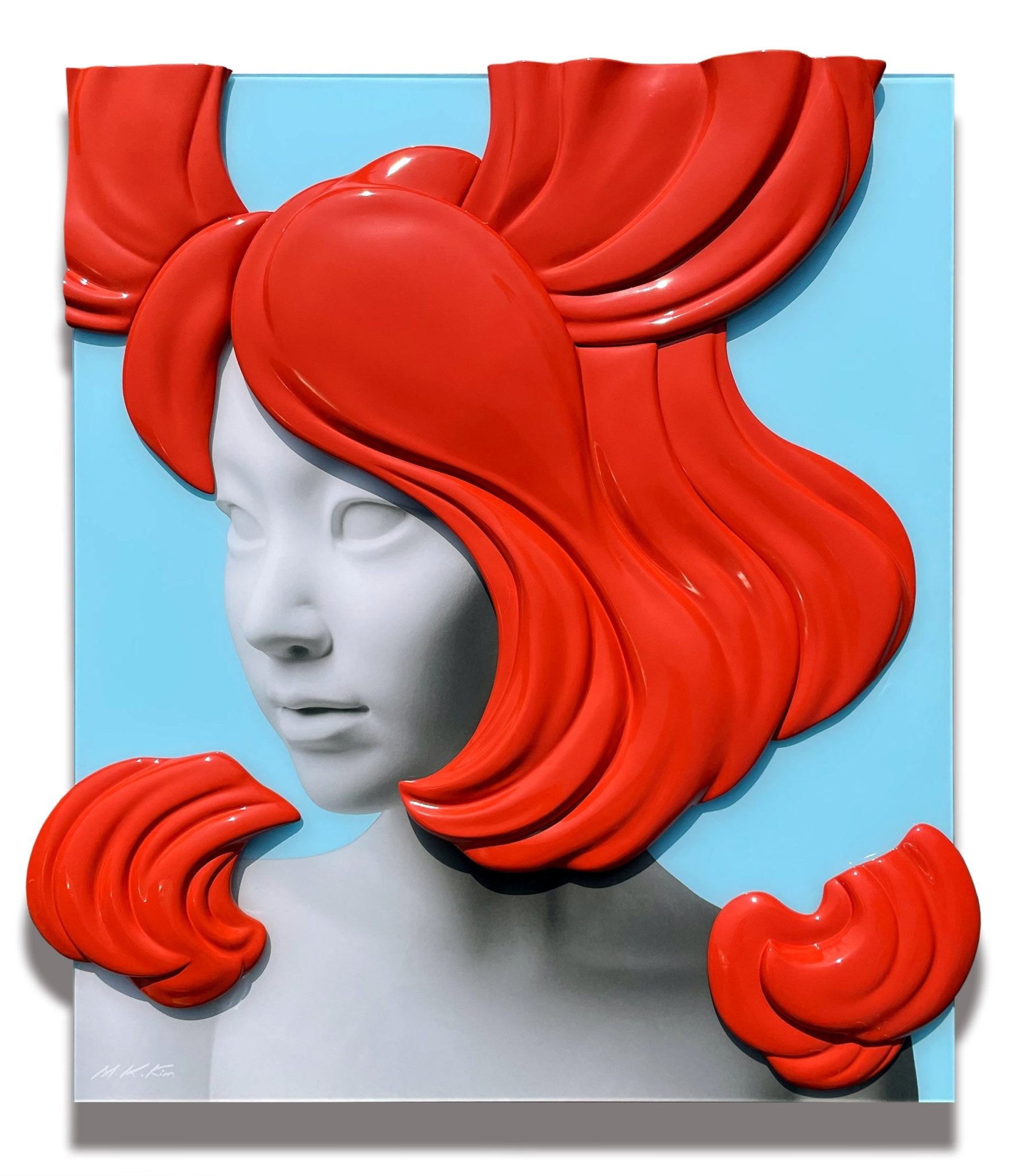 Camouflaged selves cutting hair - DOKHBI ARTWORKS Kim Min Kyoung Mixed Media