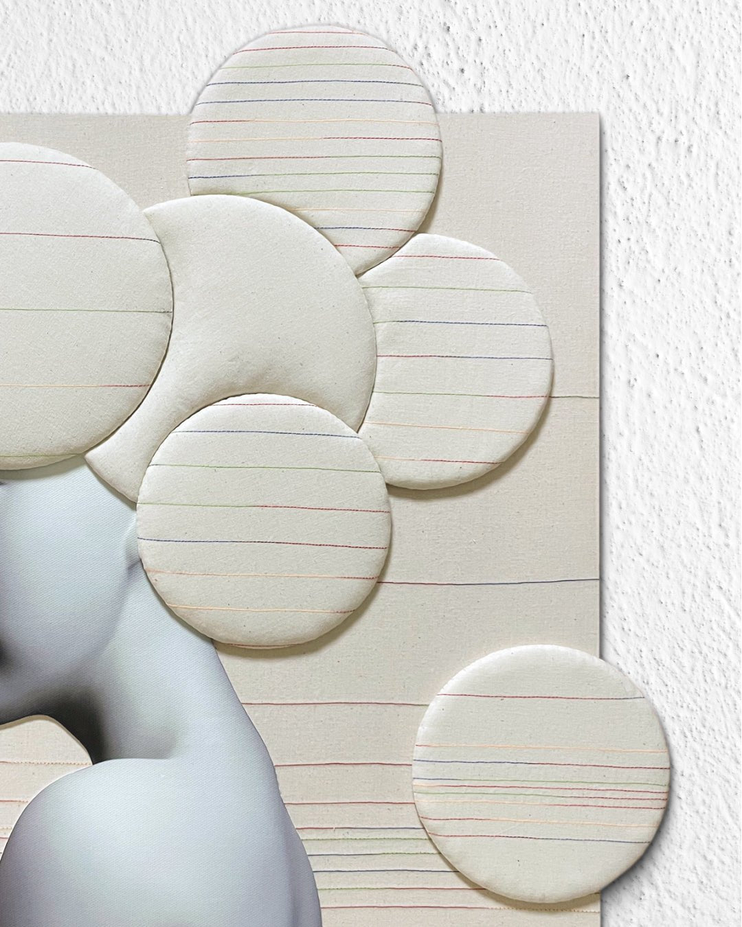 korean art, Camouflaged selves Unveild layers - DOKHBI ARTWORKS Kim Min Kyoung Mixed Media