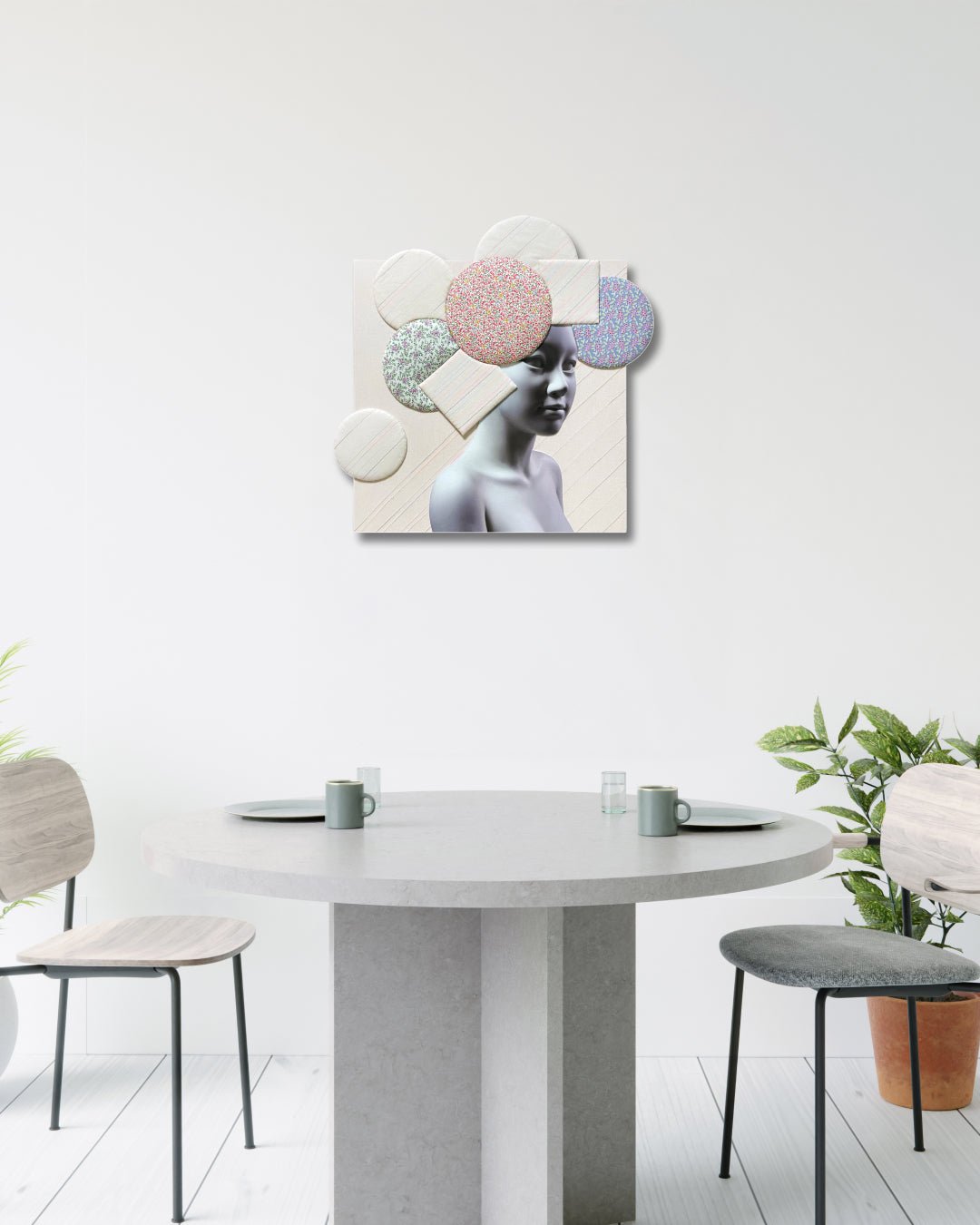 korean art, Camouflaged selves Unveild layers - DOKHBI ARTWORKS Kim Min Kyoung Mixed Media