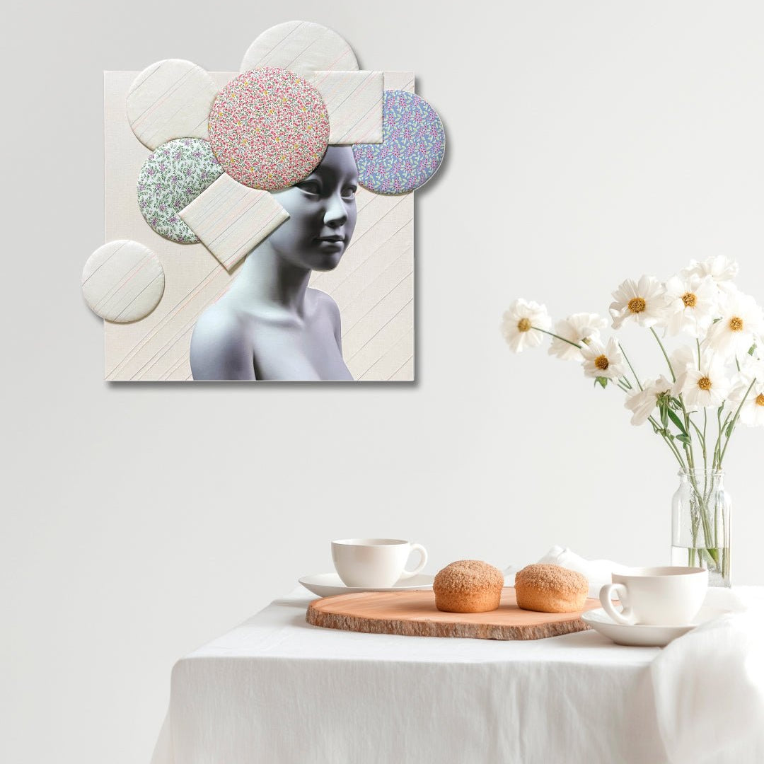 korean art, Camouflaged selves Unveild layers - DOKHBI ARTWORKS Kim Min Kyoung Mixed Media