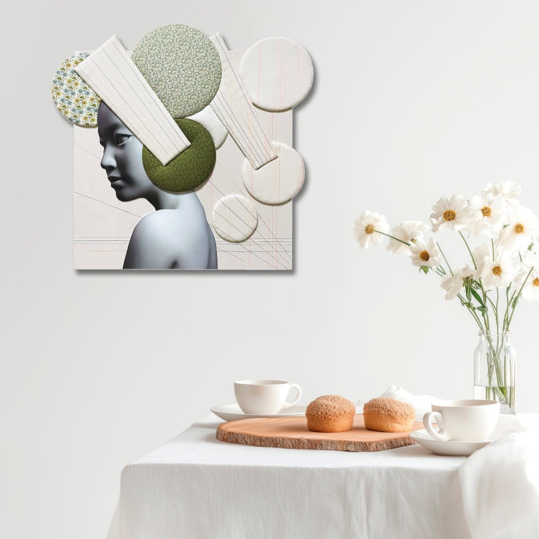 korean art, Camouflaged selves Unveild layers - DOKHBI ARTWORKS Kim Min Kyoung Mixed Media