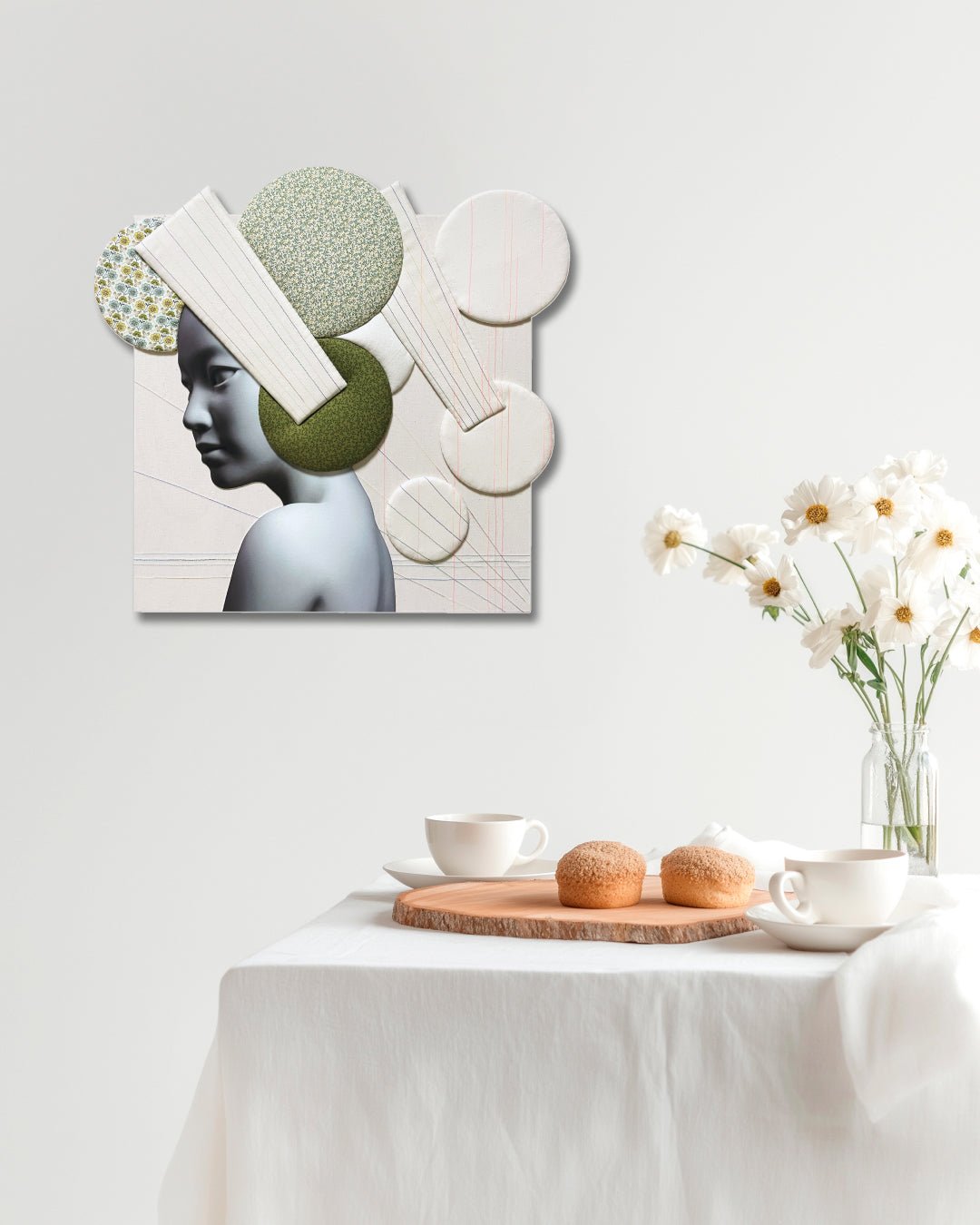 korean art, Camouflaged selves Unveild layers - DOKHBI ARTWORKS Kim Min Kyoung Mixed Media