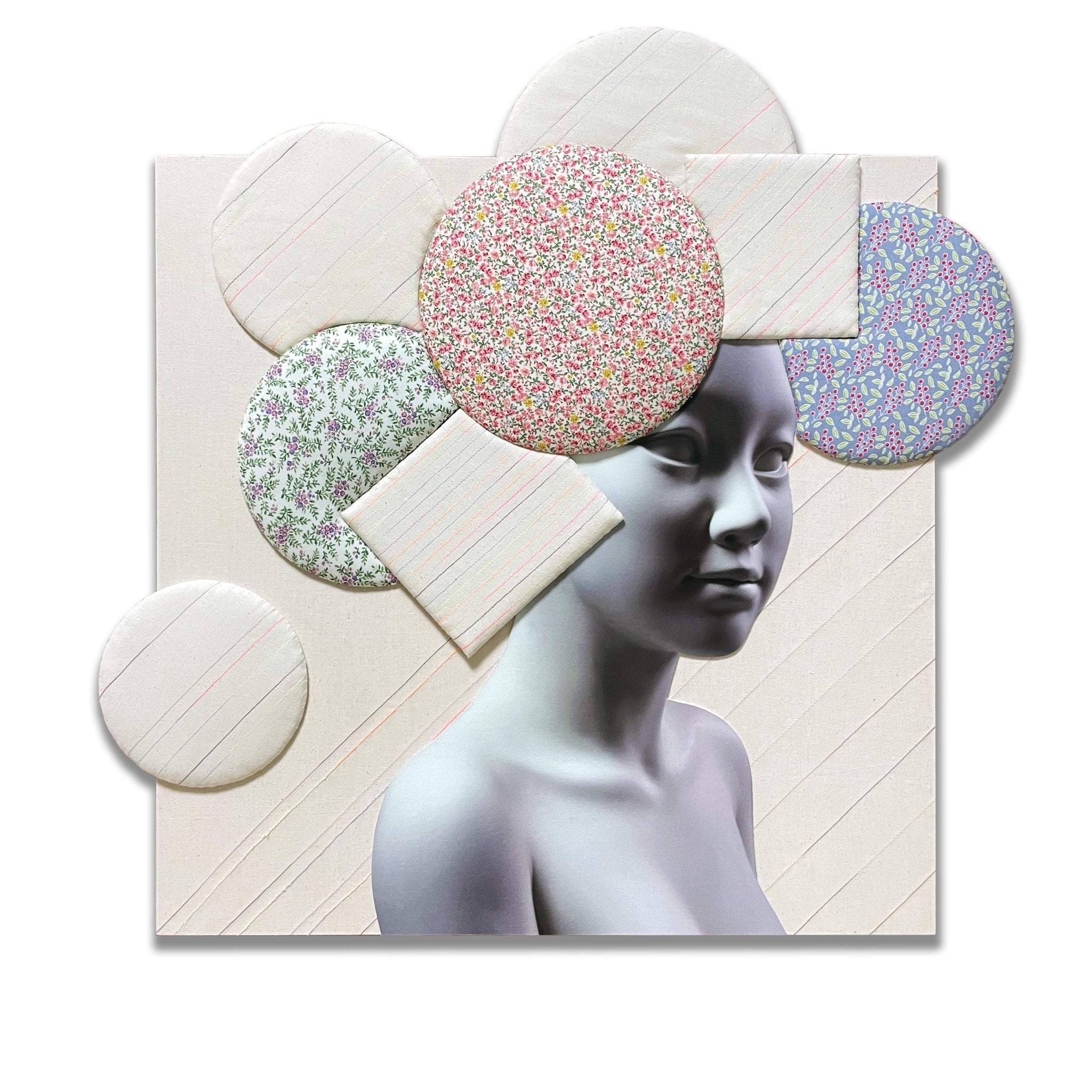 korean art, Camouflaged selves Unveild layers - DOKHBI ARTWORKS Kim Min Kyoung Mixed Media