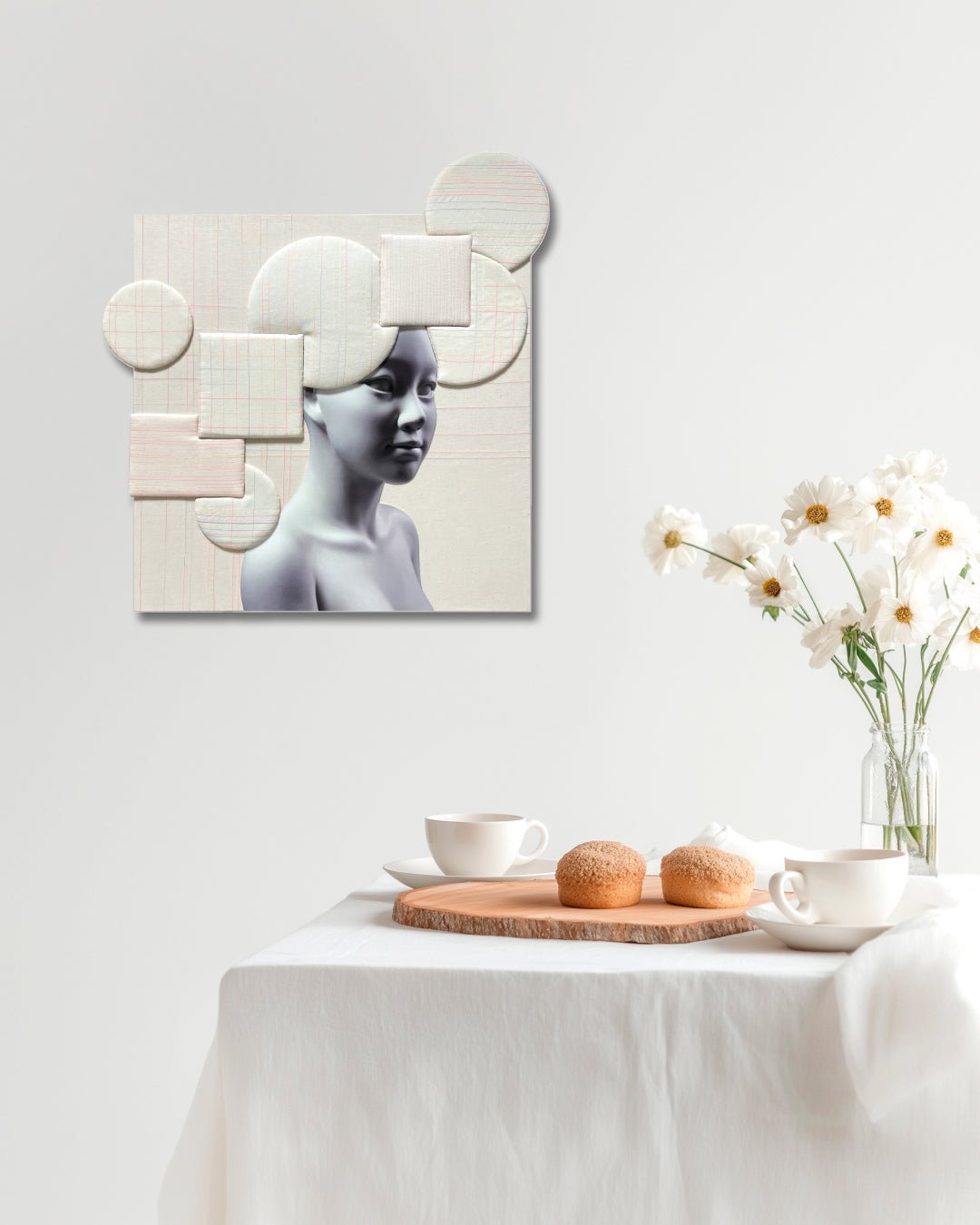 korean art, Camouflaged selves Unveild layers - DOKHBI ARTWORKS Kim Min Kyoung Mixed Media