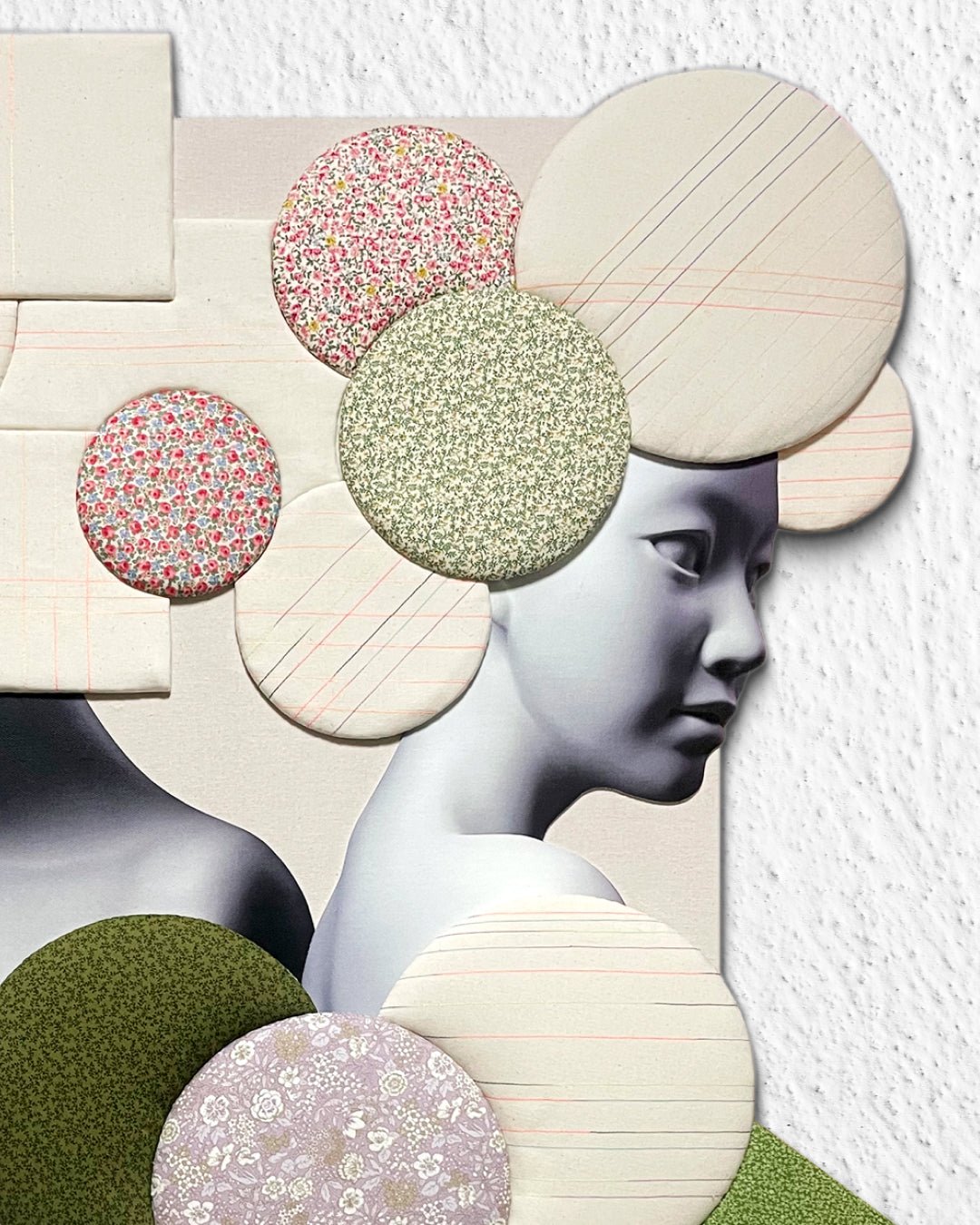 korean art, Camouflaged selves Unveild layers - DOKHBI ARTWORKS Kim Min Kyoung Mixed Media