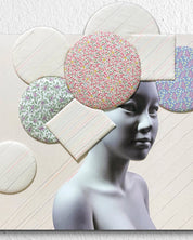 korean art, Camouflaged selves Unveild layers - DOKHBI ARTWORKS Kim Min Kyoung Mixed Media