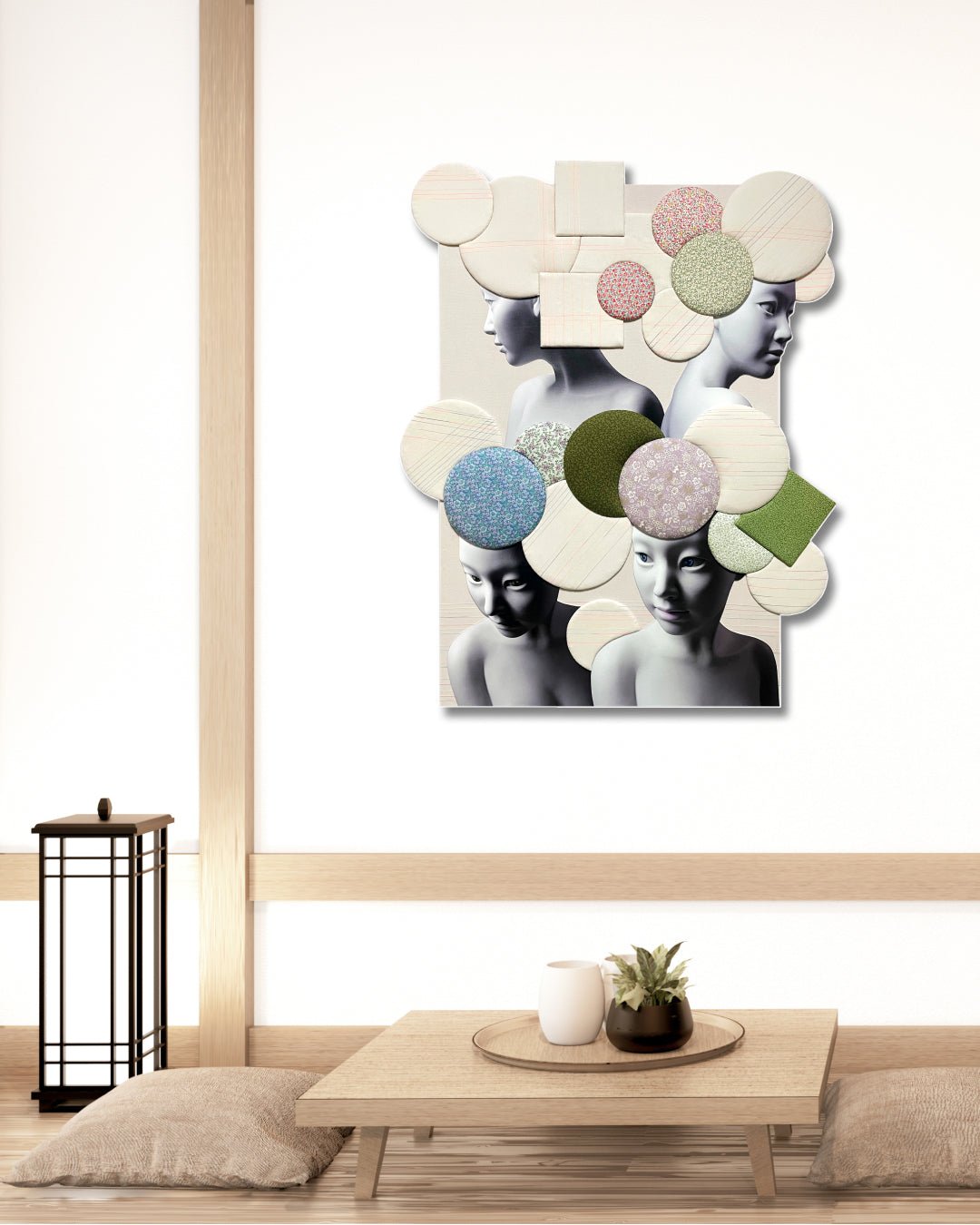 korean art, Camouflaged selves Unveild layers - DOKHBI ARTWORKS Kim Min Kyoung Mixed Media