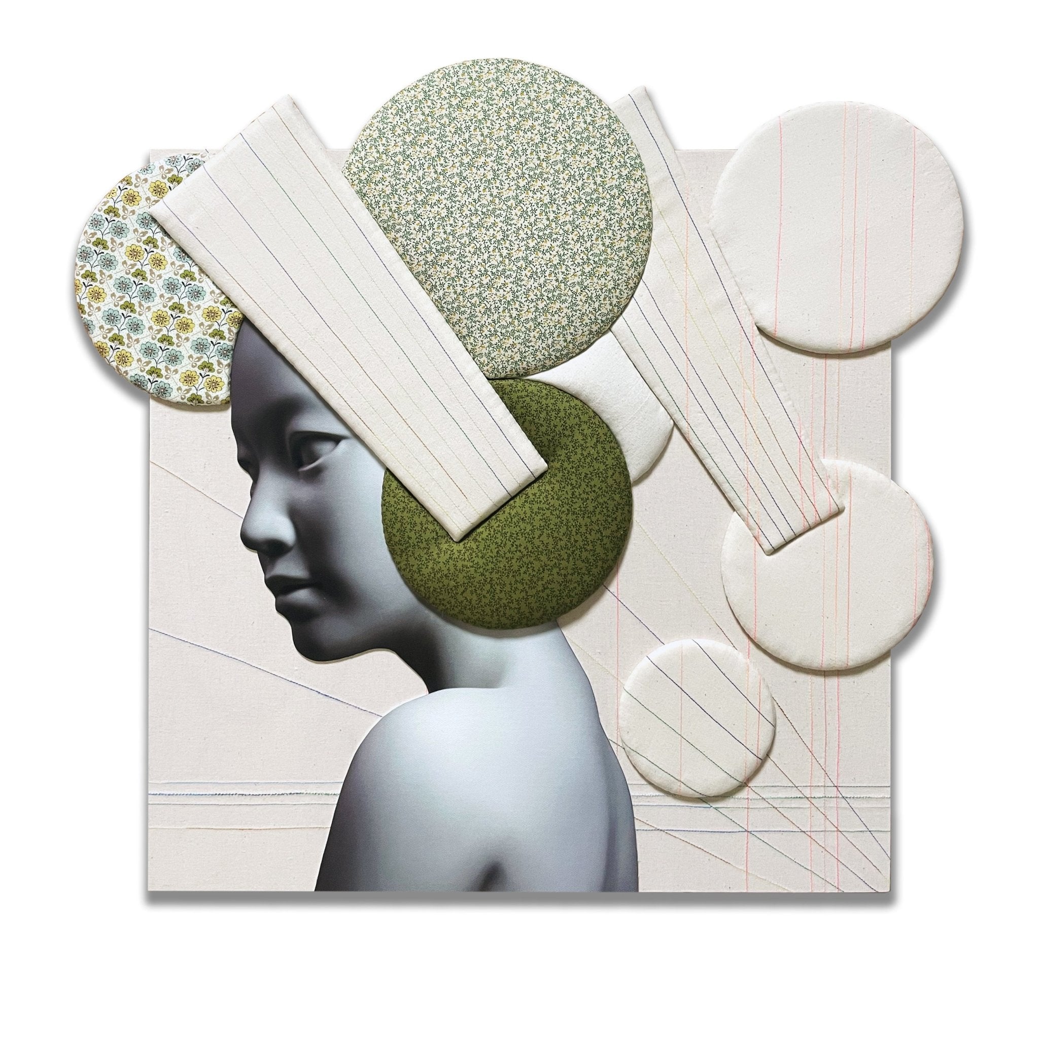 korean art, Camouflaged selves Unveild layers - DOKHBI ARTWORKS Kim Min Kyoung Mixed Media