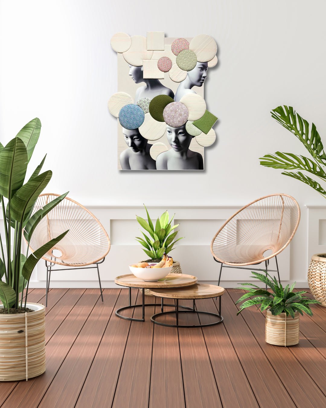 korean art, Camouflaged selves Unveild layers - DOKHBI ARTWORKS Kim Min Kyoung Mixed Media