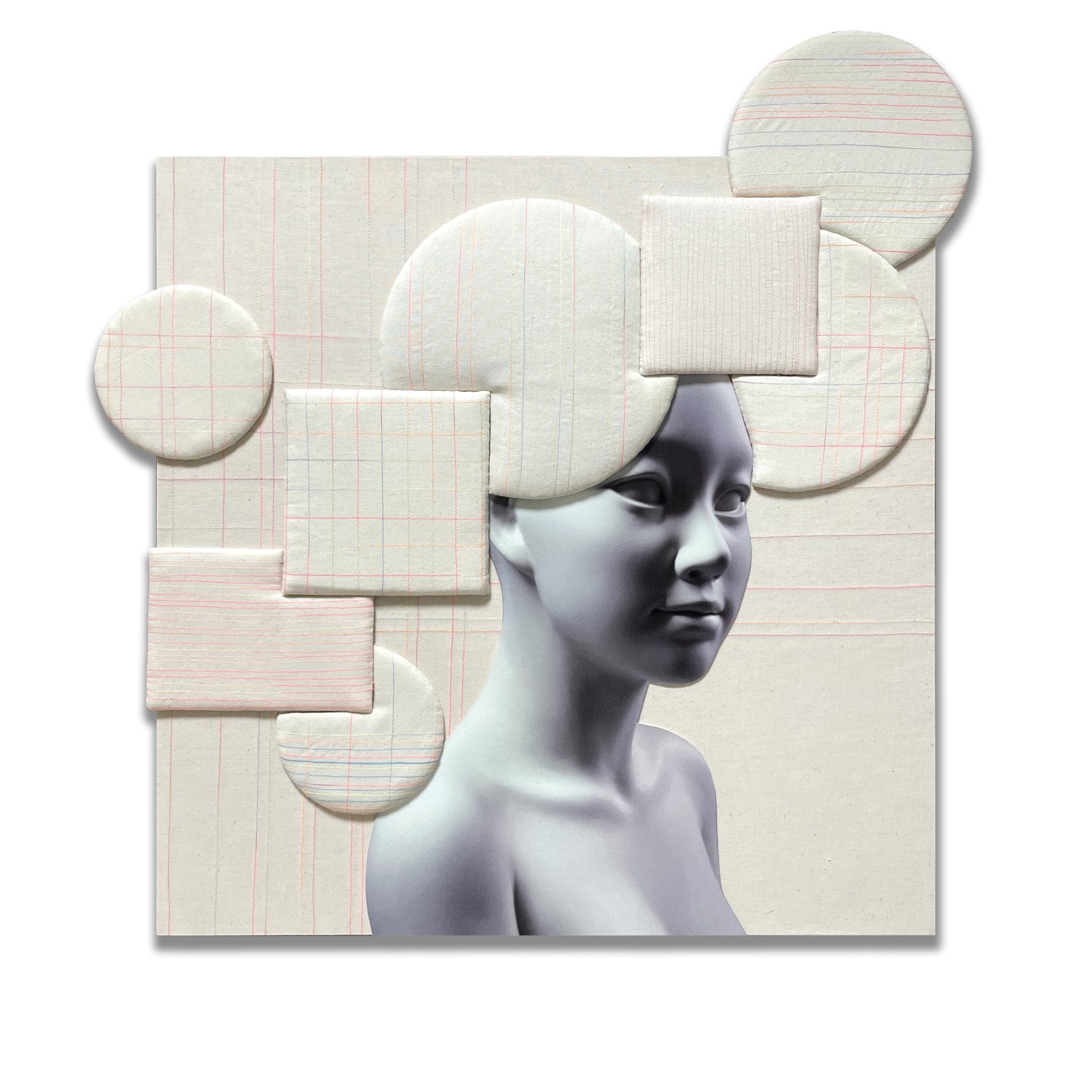 korean art, Camouflaged selves Unveild layers - DOKHBI ARTWORKS Kim Min Kyoung Mixed Media