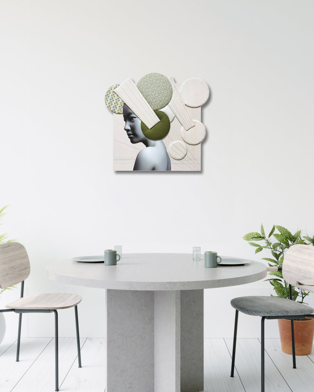 korean art, Camouflaged selves Unveild layers - DOKHBI ARTWORKS Kim Min Kyoung Mixed Media