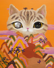 korean art, Cat Mountain 5 - DOKHBI ARTWORKS ASEUM Painting