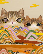 korean art, Cat Mountain 6 - DOKHBI ARTWORKS ASEUM Painting