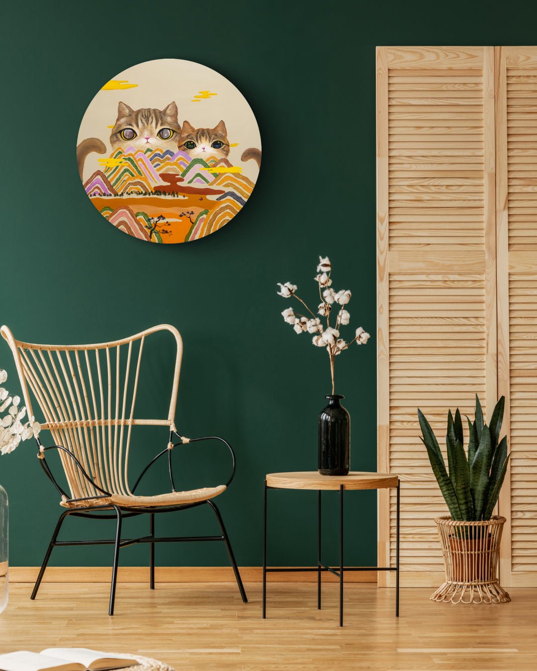 korean art, Cat Mountain 6 - DOKHBI ARTWORKS ASEUM Painting