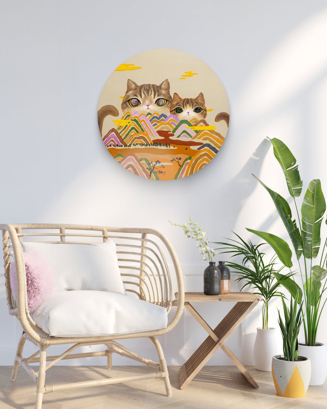 korean art, Cat Mountain 6 - DOKHBI ARTWORKS ASEUM Painting