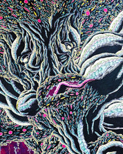 CRU FINAL II close-up detail, intricate pen line work by Korean artist Kang Hoon