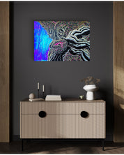 CRU FINAL by Kang Hoon displayed in modern living room, original Korean pen drawing 2025