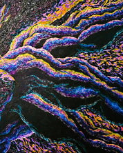 CRU FINAL IV surface detail - Acrylic on Canvas by Kang Hoon, Korean fine art 2024