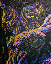 CRU FINAL IV close-up detail, brushwork texture by Korean artist Kang Hoon