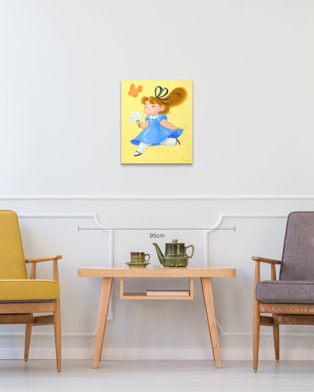 korean art, Daisy lover - DOKHBI $1000 ARTWORKS Hyoji Lee ARTWORKS dokkaebi dokebi k-art #original_value# DOKHBI