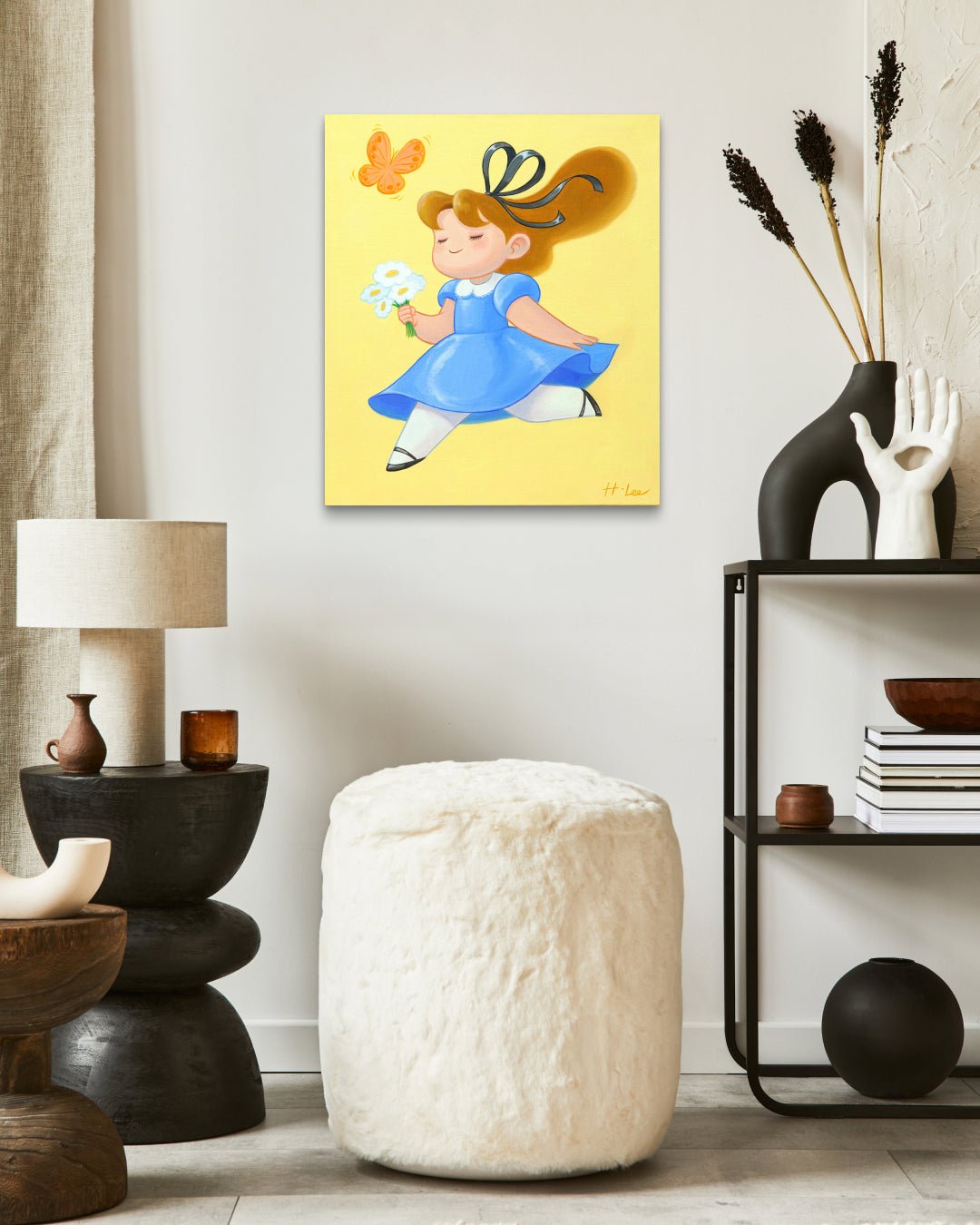 korean art, Daisy lover - DOKHBI $1000 ARTWORKS Hyoji Lee ARTWORKS dokkaebi dokebi k-art #original_value# DOKHBI