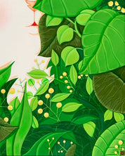 Dansang Cat_Forest, breath, rest surface detail - Acrylic on Canvas by Han Hae-suk, Korean fine art 2023