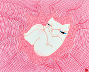 Dansang Cat_The beginning of love - Acrylic on Canvas 27.3x22cm by Han Hae-suk, Korean Contemporary Art 2025