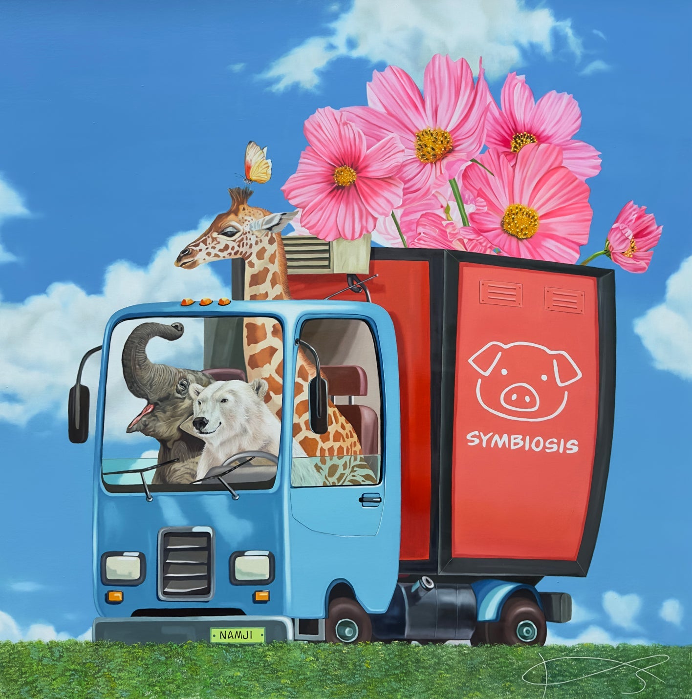 korean art, Delivering Flowers - DOKHBI ARTWORKS Nam ji hyung Painting