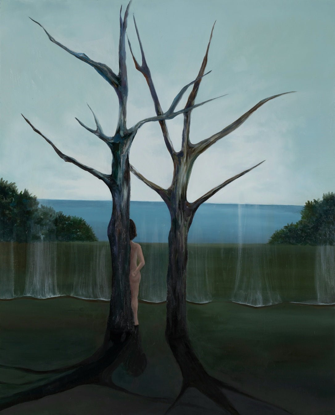 Delusional Gaze - Oil on Canvas 72.7x90.9cm by Sijin Lee, Korean Contemporary Art 2025