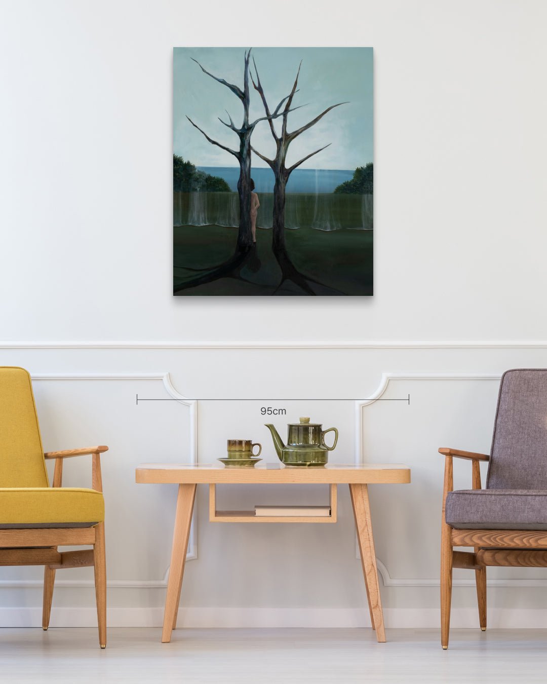 Delusional Gaze size reference 72.7x90.9cm - original Korean painting by Sijin Lee