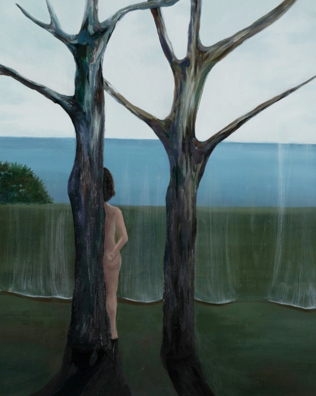 Delusional Gaze surface detail - Oil on Canvas by Sijin Lee, Korean fine art 2025