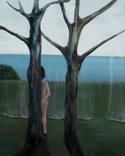 Delusional Gaze surface detail - Oil on Canvas by Sijin Lee, Korean fine art 2025