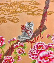 Destiny 1 - Bunchae on Jangji 53x45.5cm by Hwui yeon Lee, Korean Contemporary Art 2024