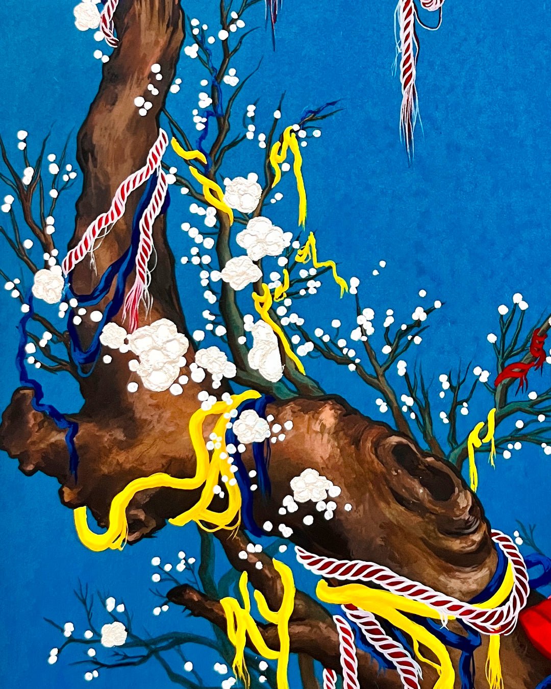 Destiny 2 surface detail - Bunchae on Jangji by Hwui yeon Lee, Korean fine art 2024