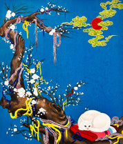 Destiny 2 - Bunchae on Jangji 53x45.5cm by Hwui yeon Lee, Korean Contemporary Art 2024