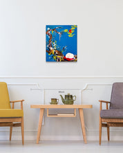 Destiny 2 size reference 53x45.5cm - original Korean Bunchae painting by Hwui yeon Lee