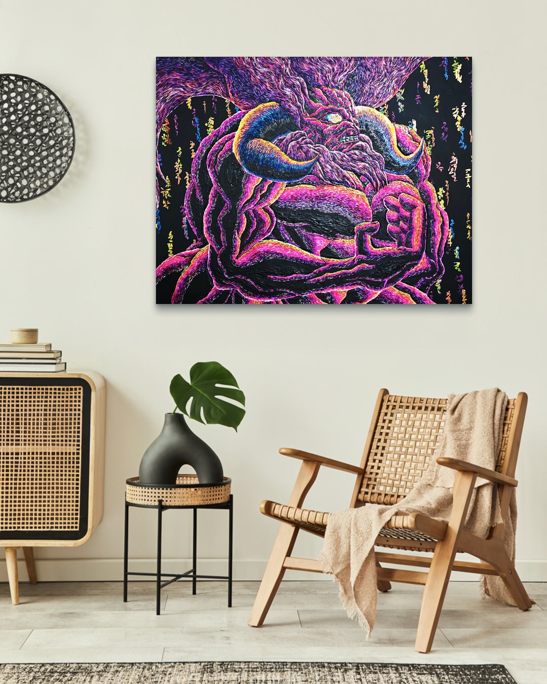 Korean contemporary painting DR oud by Kang Hoon, interior wall art decor