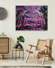 Korean contemporary painting DR oud by Kang Hoon, interior wall art decor