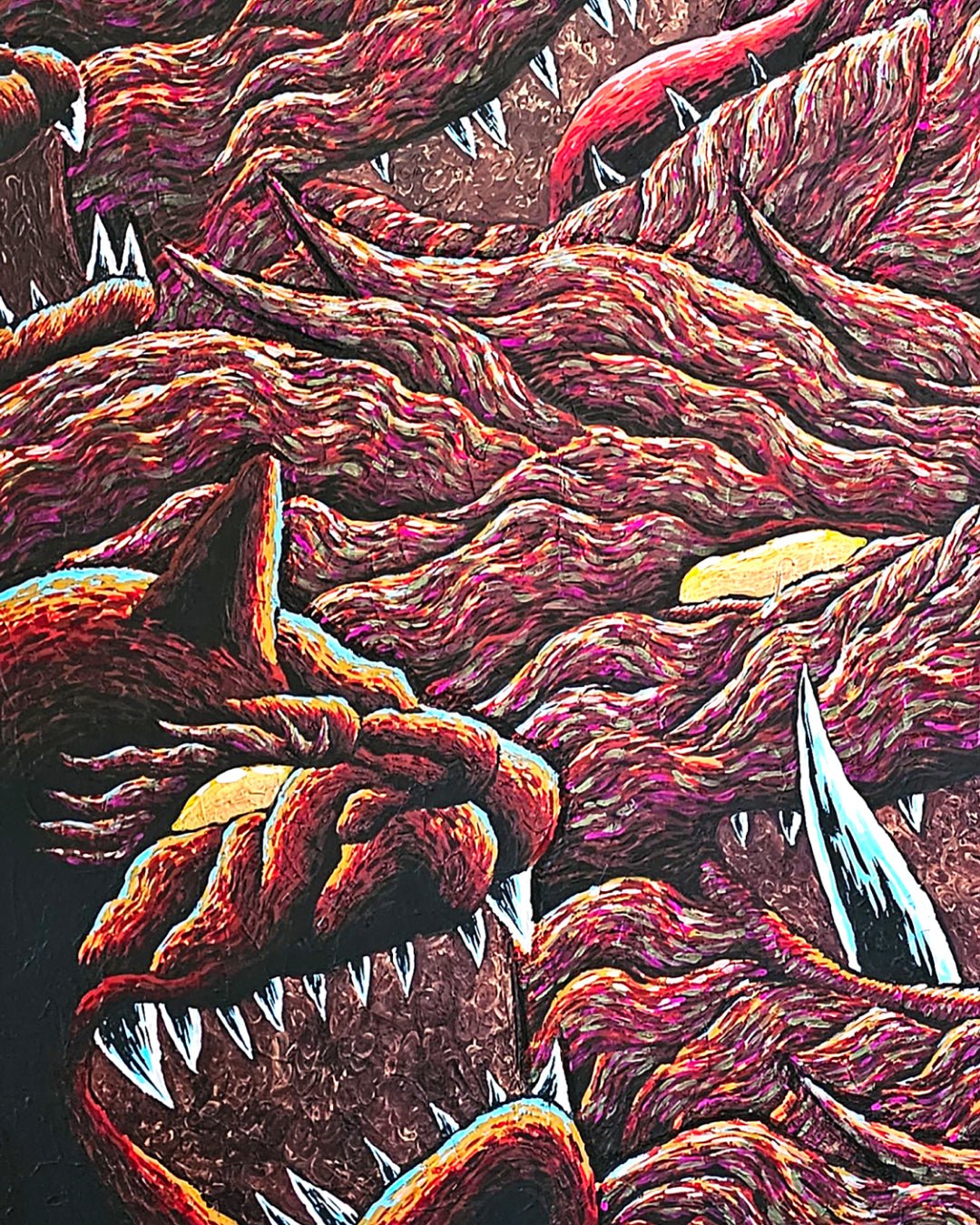 DR oud_KANGHOON surface detail - Acrylic on Canvas by Kang Hoon, Korean fine art 2023