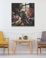 korean art, Dream House - DOKHBI ARTWORKS Painting Yun Song - A ARTWORKS dokkaebi dokebi k - art Dream House size reference 97x97cm - original Korean painting by Yun Song - A DOKHBI