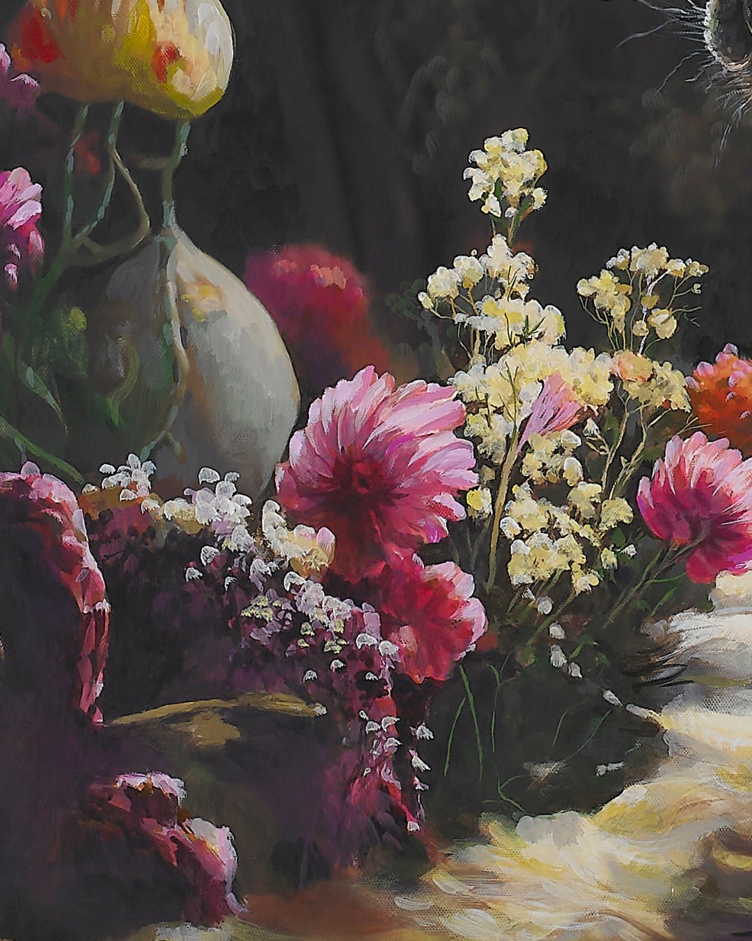 korean art, Dream House - DOKHBI ARTWORKS Painting Yun Song - A ARTWORKS dokkaebi dokebi k - art Dream House surface detail - Acrylic on Canvas by Yun Song - A, Korean fine art 2024 DOKHBI