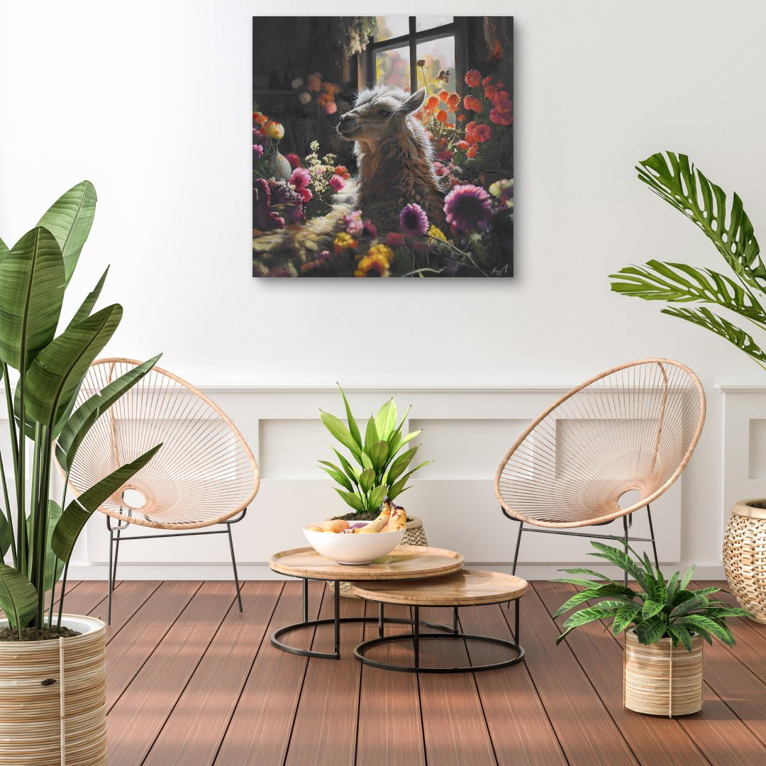korean art, Dream House - DOKHBI ARTWORKS Painting Yun Song - A ARTWORKS dokkaebi dokebi k - art Dream House by Yun Song - A displayed in modern living room, original Korean painting 2024 DOKHBI