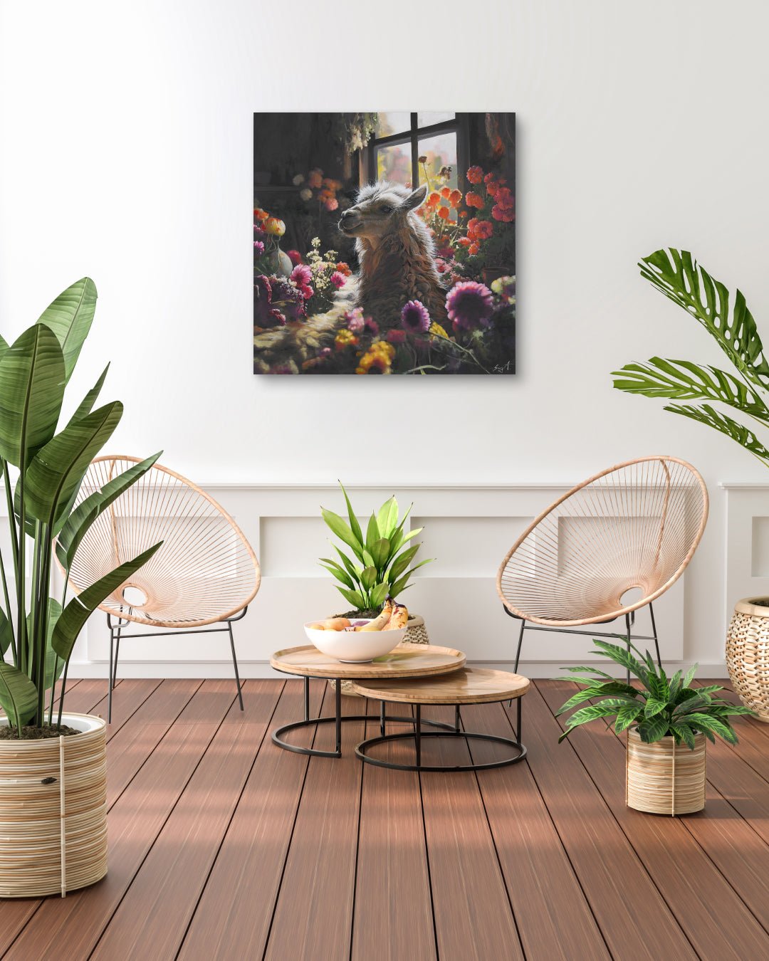 korean art, Dream House - DOKHBI ARTWORKS Painting Yun Song - A ARTWORKS dokkaebi dokebi k - art Dream House by Yun Song - A displayed in modern living room, original Korean painting 2024 DOKHBI