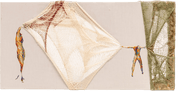 Essence Unveiled I - Spandex, Silk Thread Embroidery 50x25cm by Ji Young Kim, Korean Contemporary Textile Art 2023