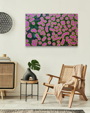 korean art, Eternal in the Moment - Time’s Beautiful Veil - DOKHBI ARTWORKS LILY Painting ARTWORKS dokkaebi dokebi k - art Eternal in the Moment - Time's Beautiful Veil by LILY displayed in modern living room, original Korean painting 2024 DOKHBI